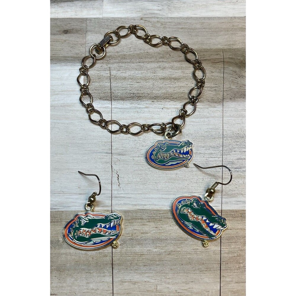University of Florida Gators Earrings & Bracelet Set